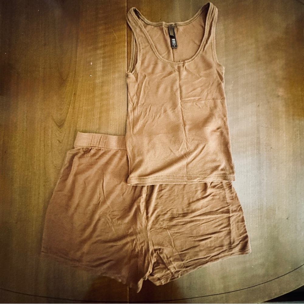 Skims Sleepwear Set, Copper, Sz M
